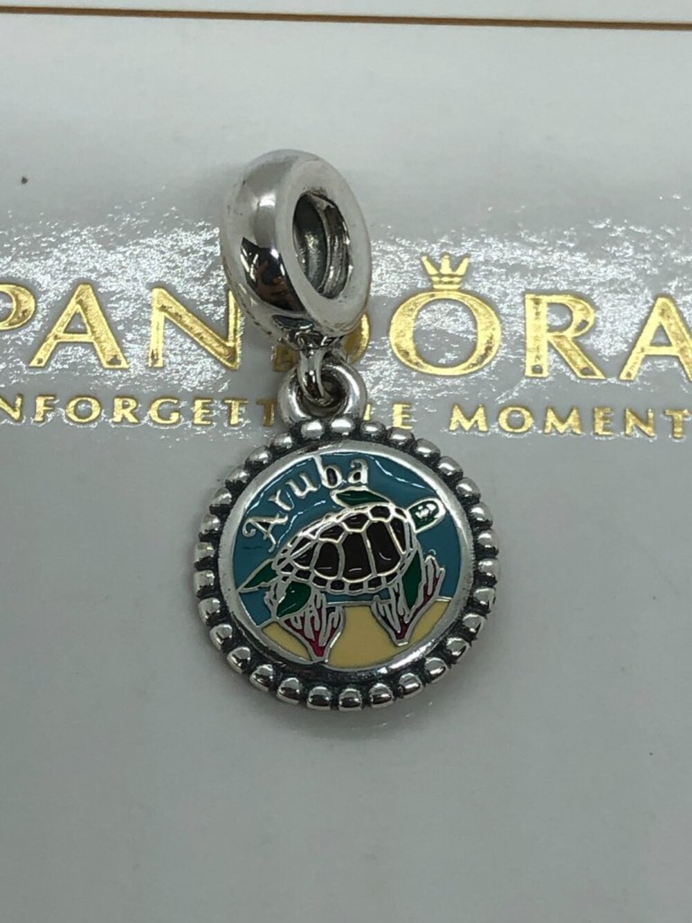 ✨🔥Pandora Aruba charm Beach Sea Turtle charm